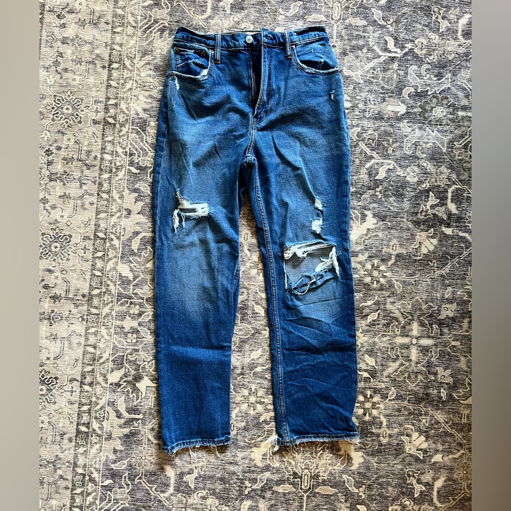 Abercrombie & Fitch Ankle Straight Ultra High Rise Jeans Size 27